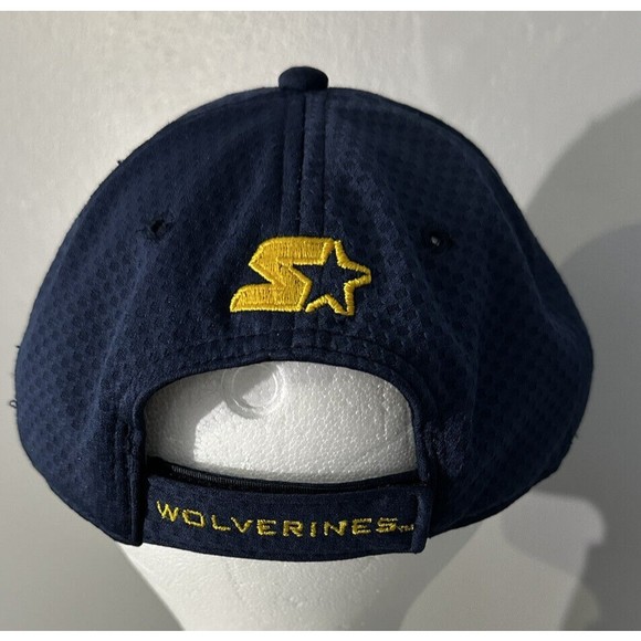 UNIVERSITY OF MICHIGAN U Of M Wolverines Baseball Hat Adult Size Strap Back Cap - Picture 4 of 6